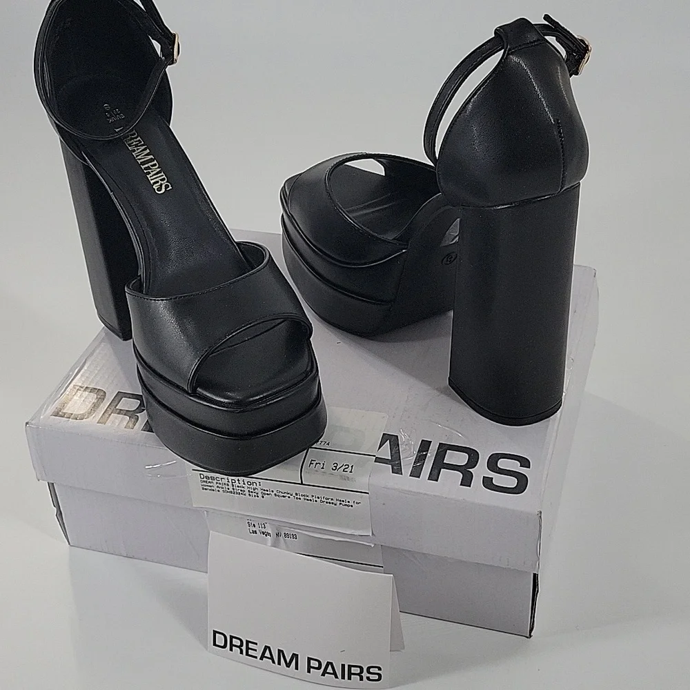 Black Platform Heels New In Box